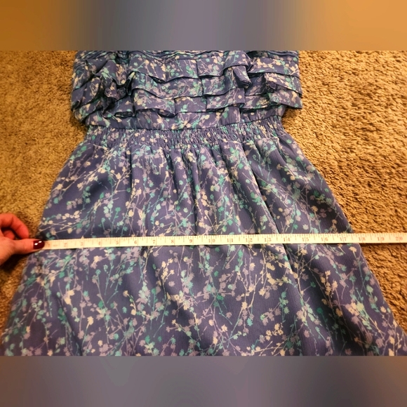 💥2/$30💥 Lauren Conrad Blue Floral Mini Sundress - Picture 11 of 13